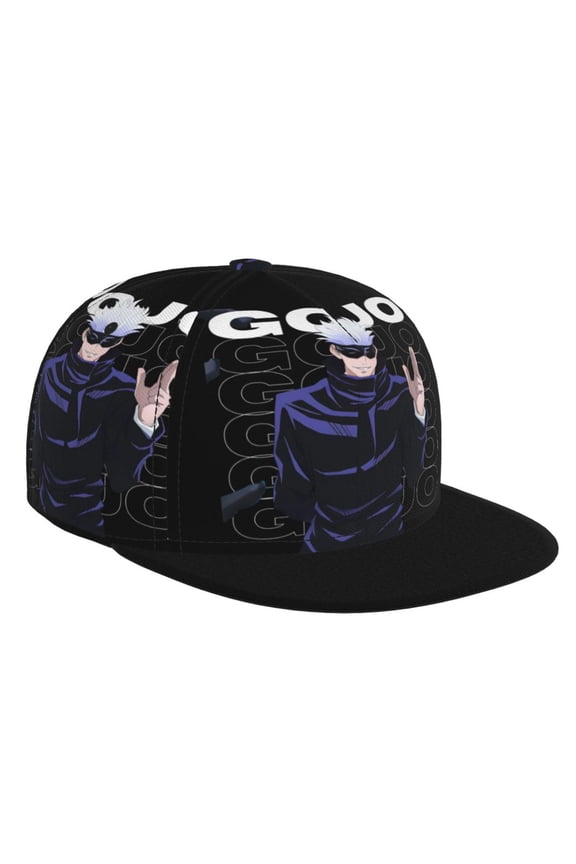 Jujutsu Kaisen Gojo Brim Bill Baseball Cap Adjustable Snapback Hat Hip Hop Dad Caps Men Women