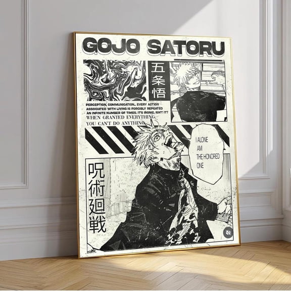 Jujutsu Kaisen Gojo Satoru Poster, Anime Wall Ar Unframed Size 24''x36'' GooGate