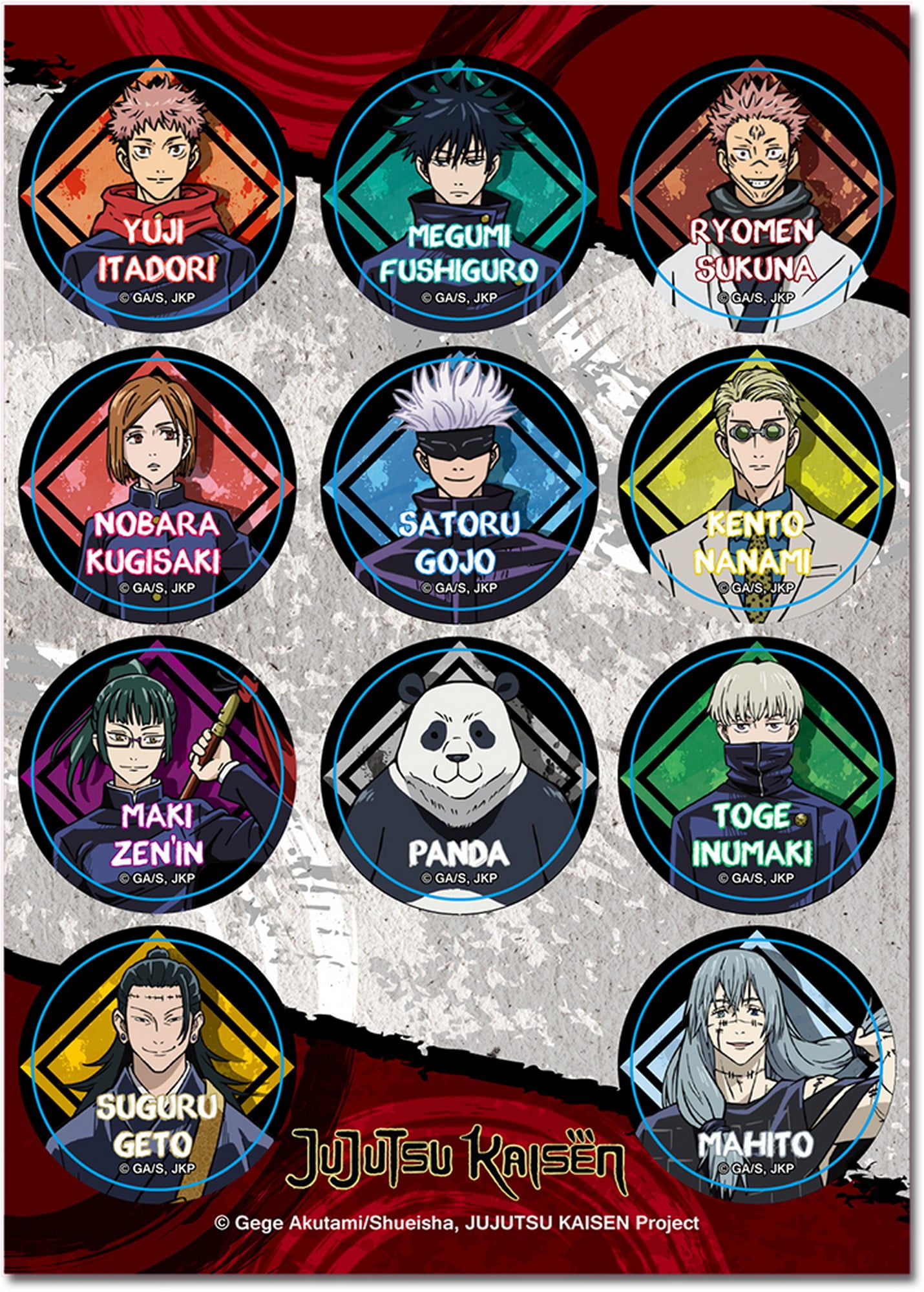 10 pairs of characters from Jujutsu Kaisen and My Hero Academia