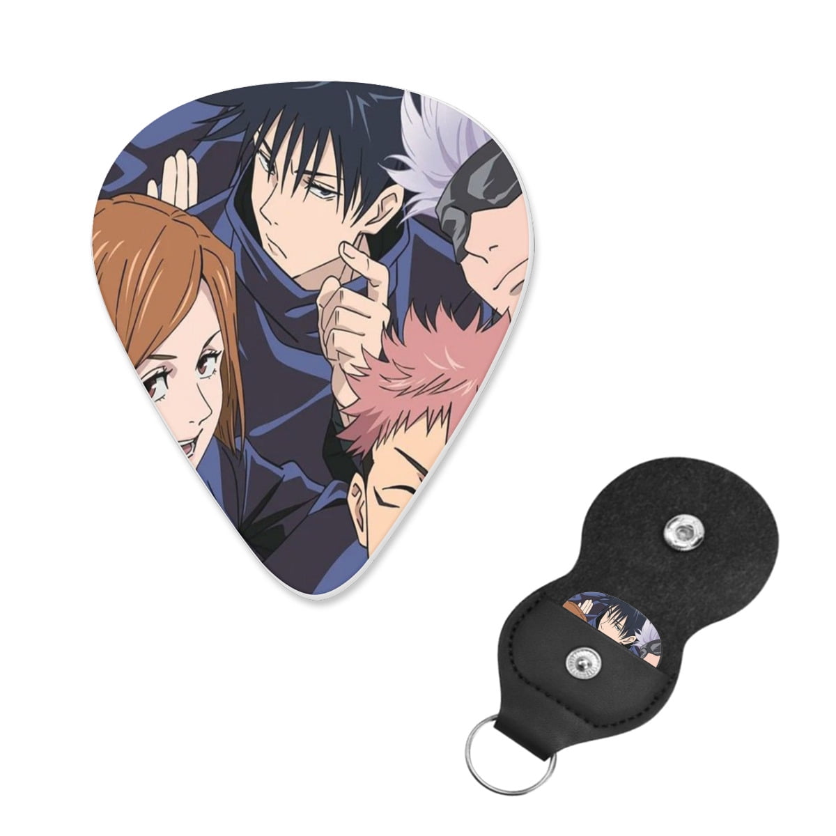 Jujutsu Kaisen Guitar Picks - Guitar Accessories - Acoustic, Electric, Bass Guitar Picks - Natural Feel, Warm Tone - Assorted Styles, Medium 0.70mm, 6 Pack