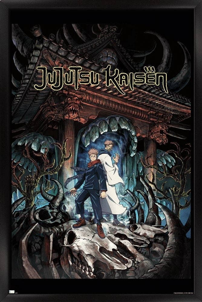 Jujutsu Kaisen - Key Art English Wall Poster, 14.725" x 22.375", Framed