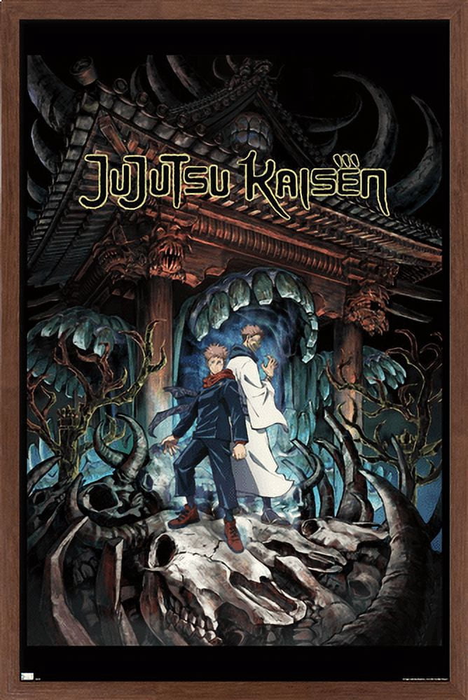 Jujutsu Kaisen - Key Art English Wall Poster, 22.375" x 34", Framed