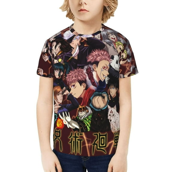 Jujutsu Kaisen Kids T-Shirt 3d Printed Graphic T-Shirts Boys And Girls Short Sleeve Shirts For Youth Kids X-Small