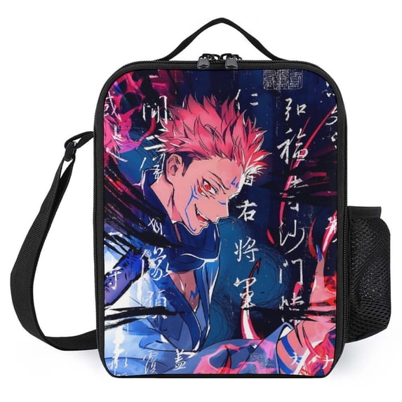 Jujutsu Kaisen Lunch Bag, Insulated Lunch Bag for Women Men Lunch Box Container Bag Reusable Lunch Tote Bag for Office, Work, Beach, Travel, Picnic