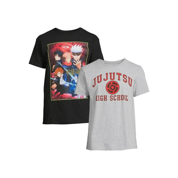 Jujutsu Kaisen Men's & Big Men's Graphic Tees, 2-Pack