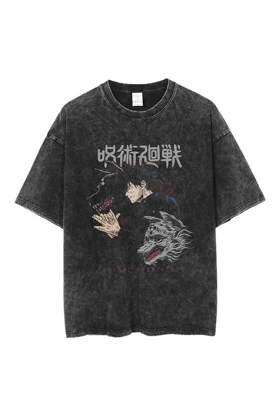 Jujutsu Kaisen Men's Cotton Summer T-Shirts Vintage Tee Loose Fit Short Sleeve Casual Tshirts for Men Women 3XL