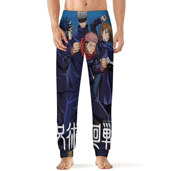 Jujutsu Kaisen Men's Pajama Pants Soft Sleepwear Loung Pants for Men Pj Bottoms with Pockets