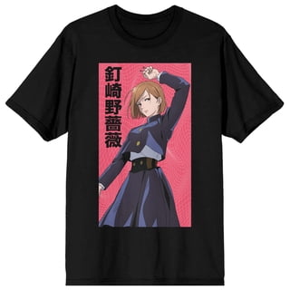 Jujutsu Kaisen Nobara Crew Neck Short Sleeve Men's Black T-shirt-5XL
