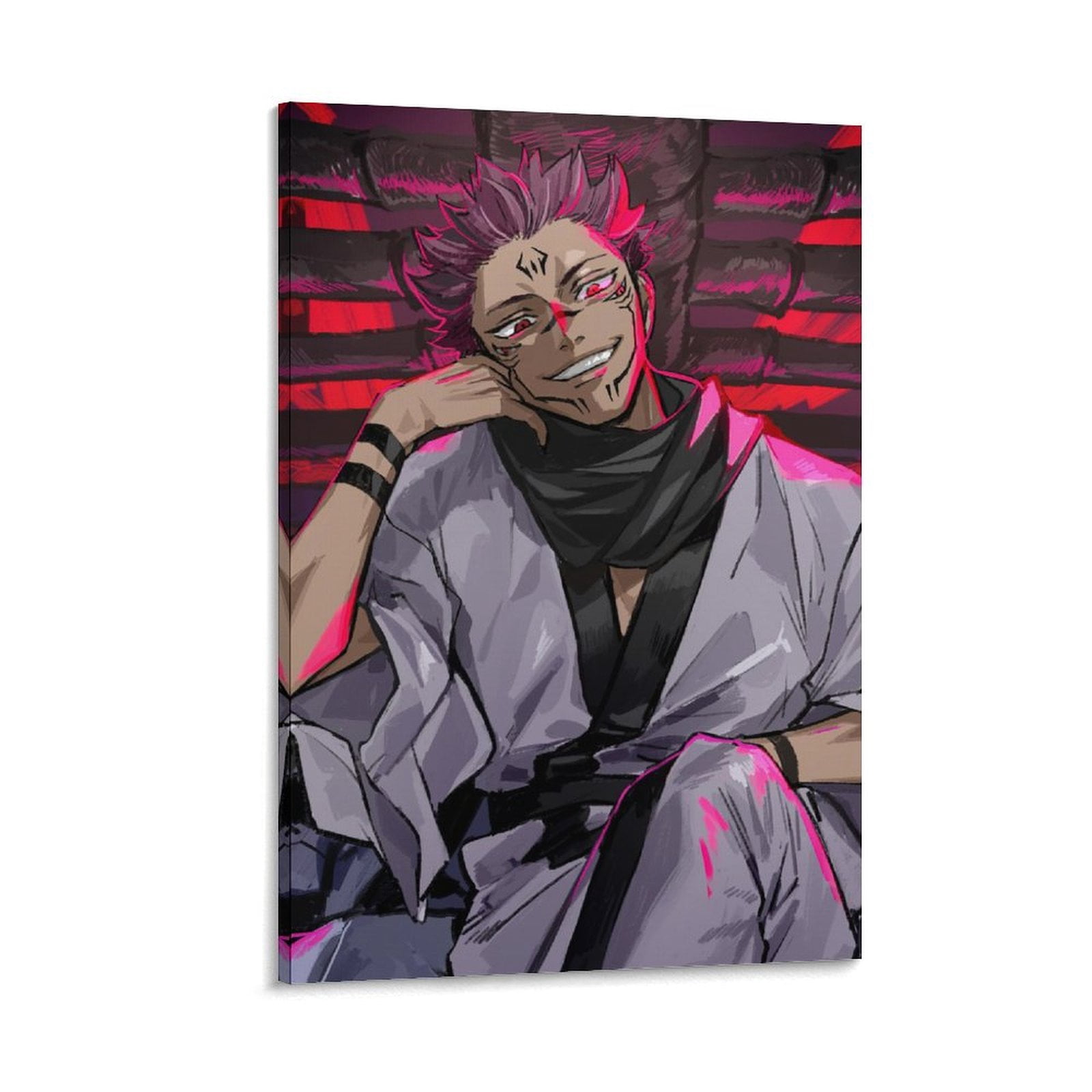 Jujutsu Kaisen Poster, Anime Wall Canvas Hanging Art for Dorm Bedroom ...