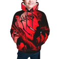 thumbnail image 1 of Jujutsu Kaisen Ryomen Sukuna Kids' Hoodie 3d Print Sweatshirt Soft Pullover Hooded With Big Pockets For Boys Or Girls Small, 1 of 7