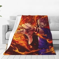 Jujutsu Kaisen Ryomen Sukuna Throw Blanket Couch Bed Sofa Soft Lightweight Warm Cozy Flannel Fleece Bed Blanket For Kids Adults Gift Multiple Sizes Available 40"X30"