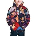 thumbnail image 1 of Jujutsu Kaisen Satoru Gojo Kids' Hoodie 3d Print Sweatshirt Soft Pullover Hooded With Big Pockets For Boys Or Girls Small, 1 of 7
