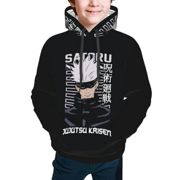 Jujutsu Kaisen Satoru Gojo Kids' Hoodie 3d Print Sweatshirt Soft Pullover Hooded With Big Pockets For Boys Or Girls Small