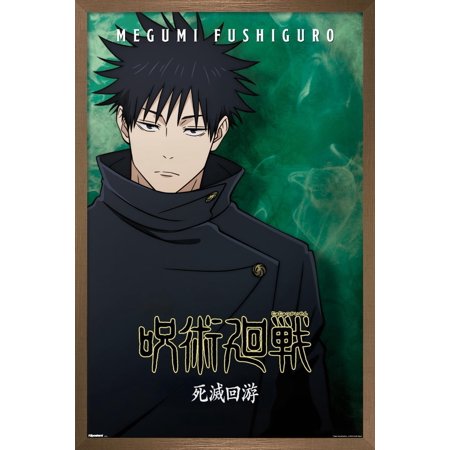 Jujutsu Kaisen: Season 3 (2026) - Megumi Fushiguro Key Art Wall Poster, 22.375" x 34" Framed