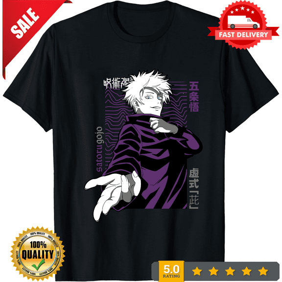 Jujutsu Kaisen Shirt Gojo Satoru Shirt Jujutsu Kaisen Anime Clothing Anime Shirt Gifts for Teens Anime Gift for Him Kenjaku Manga Shirt, LIMITED EDITION-TH63221
