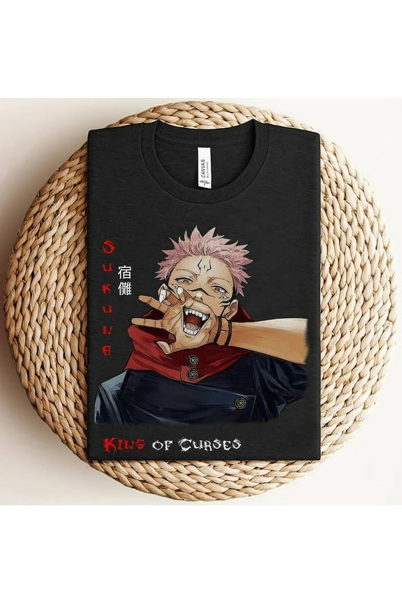 Jujutsu Kaisen Sukuna Shirt, Sukuna Mouth T-Shirt, Ryomen Sukuna Shirt, JJK Anime T-Shirt, Manga Shirt, Gift For Anime Lovers, Unisex Shirt, Black Color, Size S