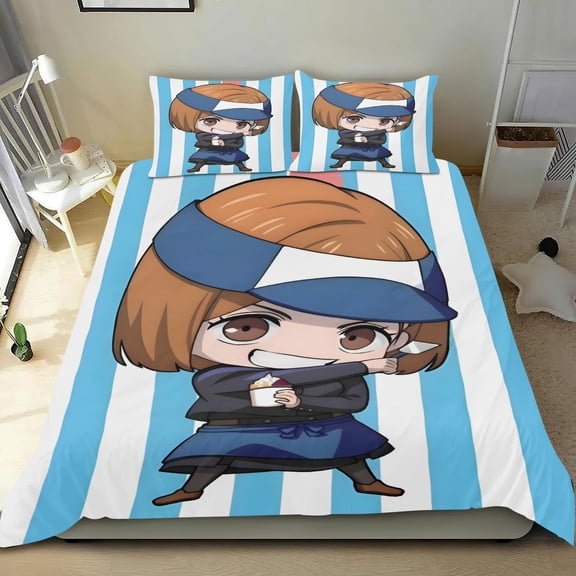 Jujutsu Kaisen Themed Bed Sheet Set Three Piece Set 53x79 Inches Comfortable And Skin Friendly Unique Design Creating A Star Studded Night