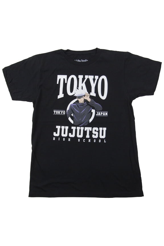 Jujutsu Kaisen Tokyo High School Gojo Adult Black Short Sleeve Tee-Large