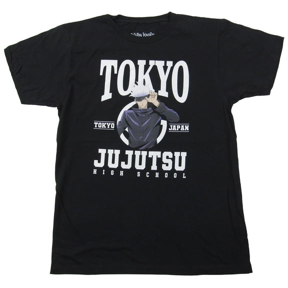 Jujutsu Kaisen Tokyo High School Gojo Adult Black Short Sleeve Tee-Medium