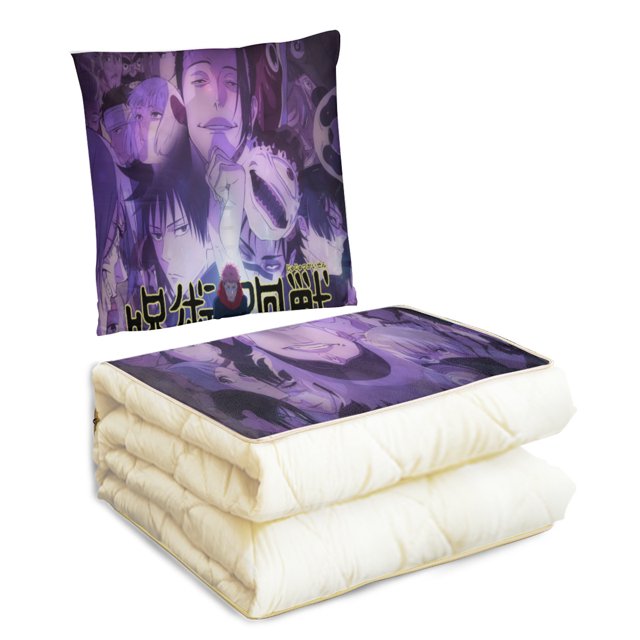 Jujutsu Kaisen Travel Blanket and Pillow Set Pillow Kids Gift Travel