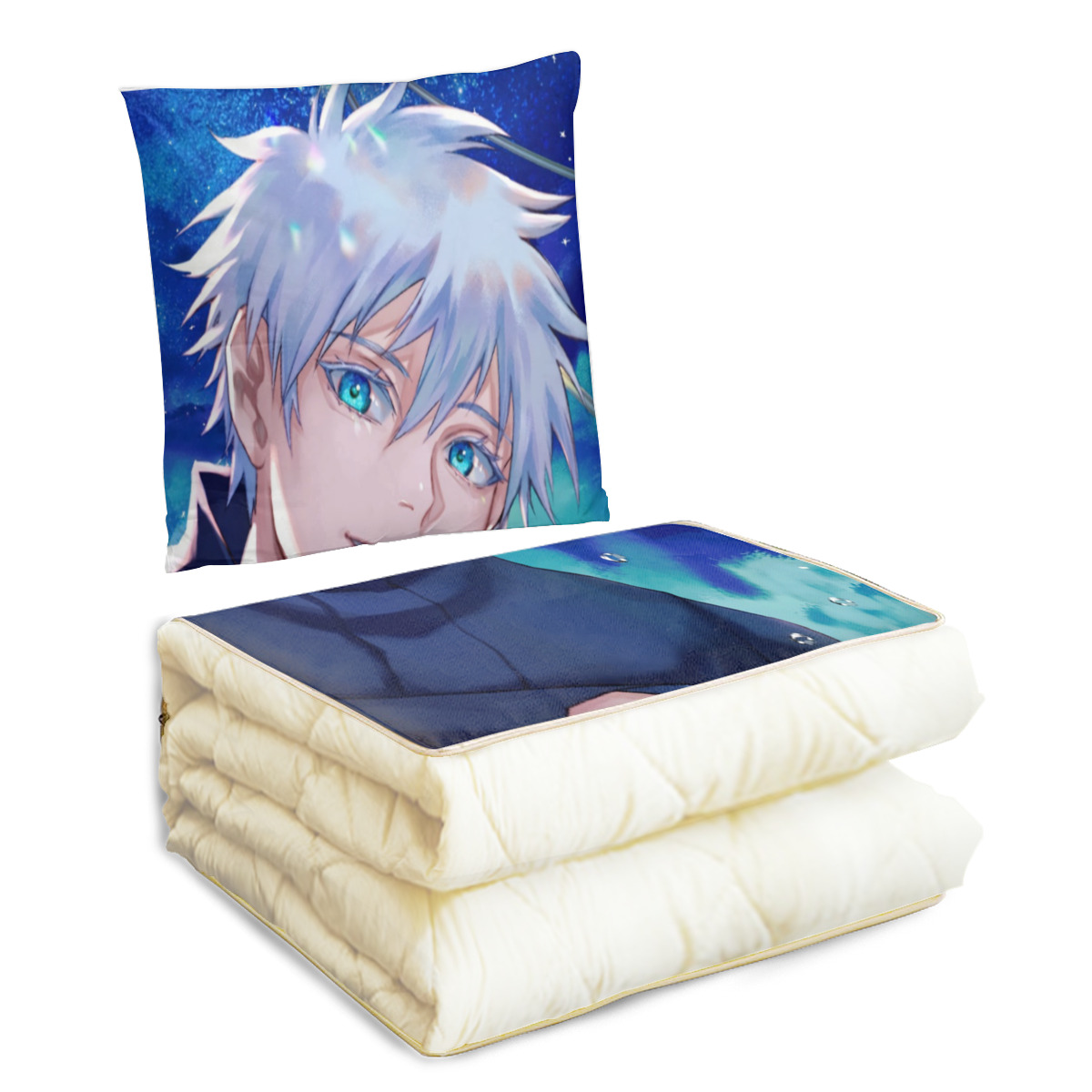 Jujutsu Kaisen Travel Blanket and Pillow Set Pillow Kids Gift Travel