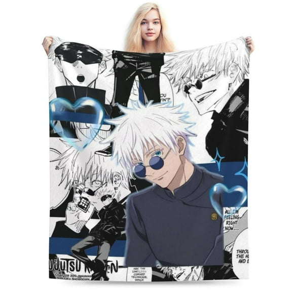 Jujutsu Kaisen Ultra-Soft Micro Fleece Blanket Plush Fuzzy Cozy Bed Blankets Lightweight Reversible Air Conditioner Quilt 40"X30"