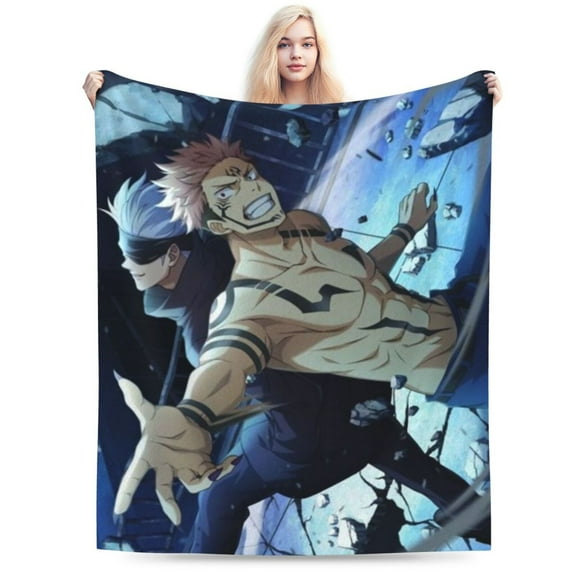 Jujutsu Kaisen Ultra-Soft Micro Fleece Blanket Plush Fuzzy Cozy Bed Blankets Lightweight Reversible Air Conditioner Quilt 40"X30"