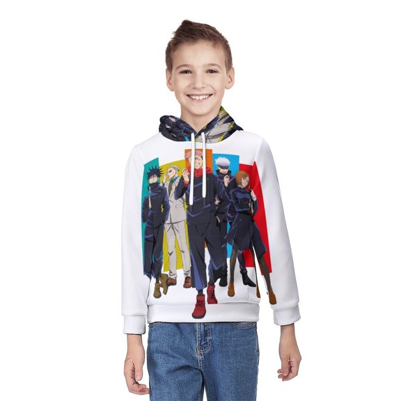 Jujutsu Kaisen Unisex Sweater Boys Girls Sweatshirt 3D Printed Pullover Hoodies Casual Hooded Sweatshirt Jacket L