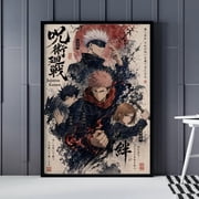 Jujutsu Kaisen Wall Art Poster   Gojo, Yuji, Nobara & Megumi Anime Print | Manga Decor Unframed Poster