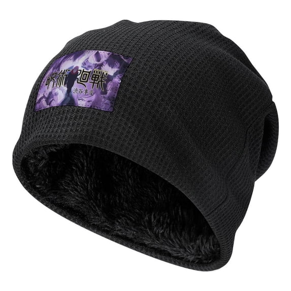 Jujutsu Kaisen Winter Beanie Hats for Men Women, Warm Cozy Knitted Cuffed Skull Cap