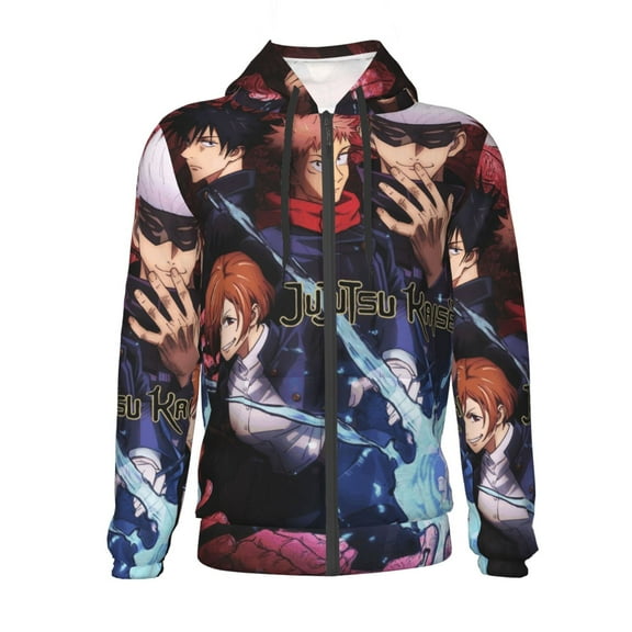 Jujutsu Kaisen Youth Hoodies Teenage Zipper Sweatshirt Winter Jackets 3d Printing Coats Activewear For Kids Small