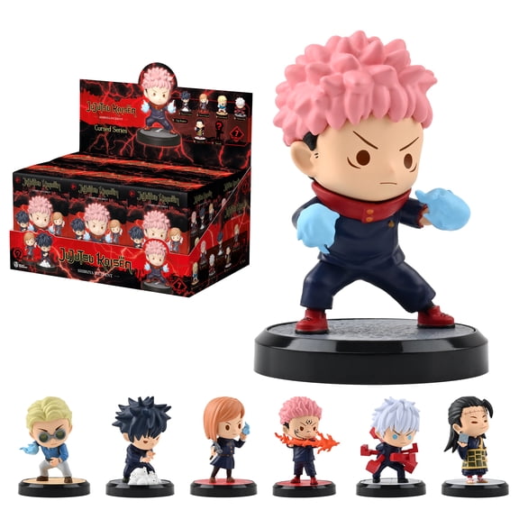YuMe Jujutsu Kaisen Hero Box Blind Box Cursed Series Collectible Figures, Pack of 6, No Duplicates