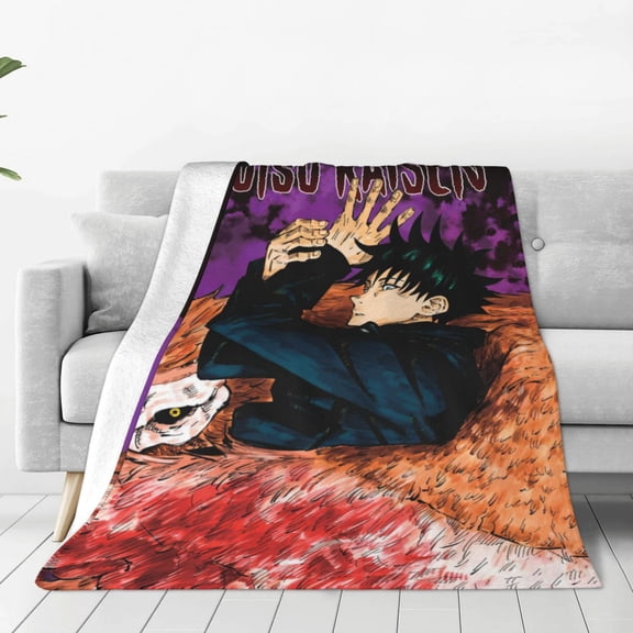 Jujutsu Kaisen Yuji Itadori Throw Blanket Couch Bed Sofa Soft Lightweight Warm Cozy Flannel Fleece Bed Blanket For Kids Adults Gift Multiple Sizes Available 40"X30"