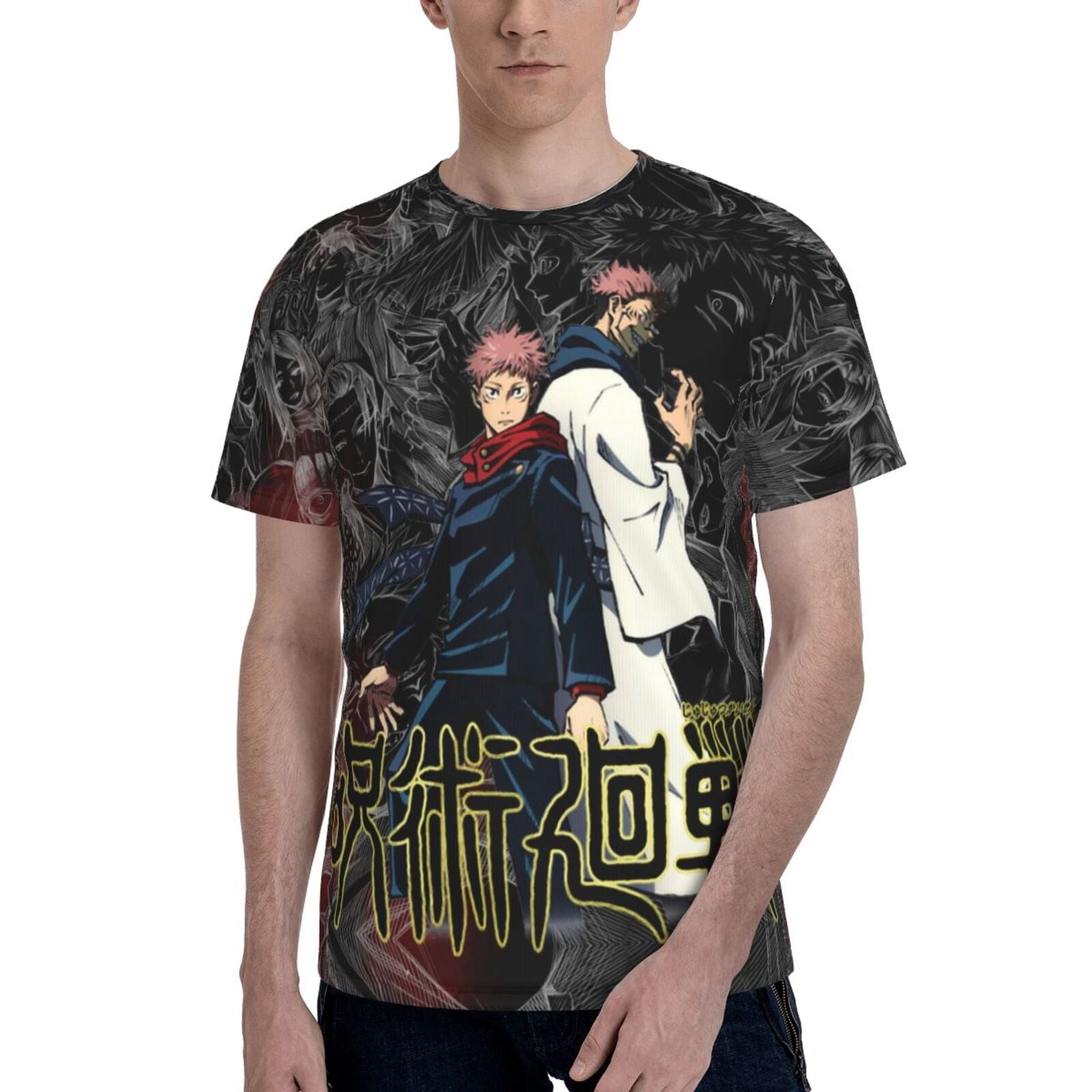 Yuji Pattern Jujutsu Kaisen Yuji Itadori Unisex 3d Pattern Printed Short Sleeve T ...