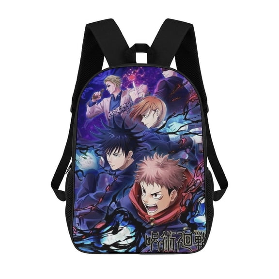 Jujutsu Kaisen backpack, lightweight and durable laptop bag, 17-inch, stylish 3D-print backpack.