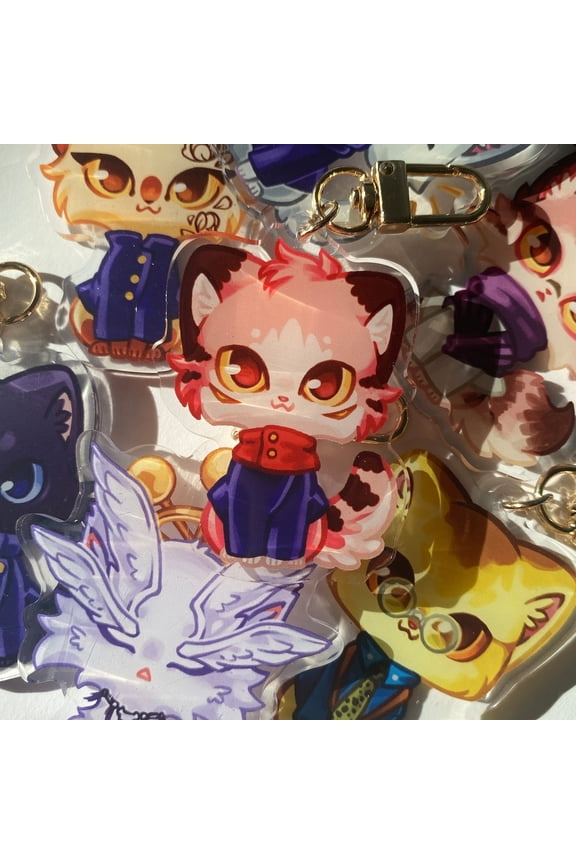 Jujutsu Kittens! Acrylic Keychains || 20 Designs / JJK Anime Inspired (1 keychain)