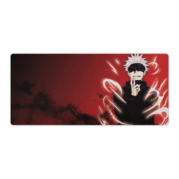 Jujutsu Mouse Pad JJK Gojo Anime Mouse Mat Large 900x400x3mm Non-slip Rubber Bottom Gaming Keyboard Mat, 3D Printed Full Desk Mouse Keyboard Pad