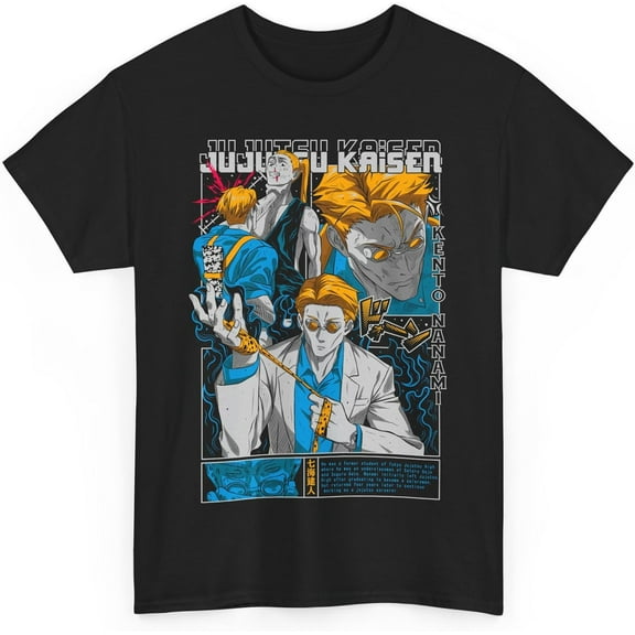 Jujutsu Nanami Anime T-Shirt Unisex Kaisen Kento Anime Japanese Cotton