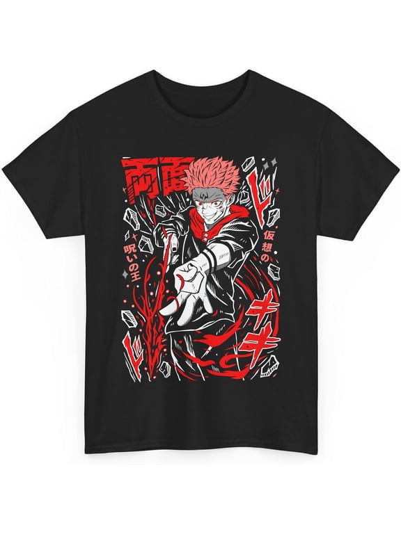 Jujutsu Sukuna Anime T-Shirt Unisex Kaisen Ryomen Anime Japanese Cotton JJK M-99