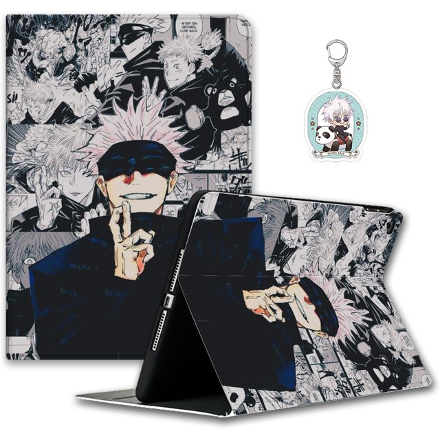 Jujutsu Tablet Case with Pencil Holder Compatible with iPad 7/8/9/10