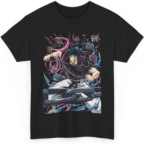 Jujutsu Toji Anime T-Shirt Unisex Kaisen Fushiguro Anime Japanese Cotton JJK Tee