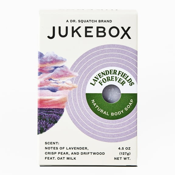 Jukebox Lavender Fields Forever Natural Bar Soap for Women Bathroom and Bath Soap, 4.5 oz