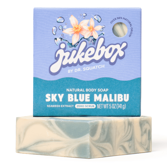 Jukebox Natural Bar Soap for Women, Sky Blue Malibu, 5 oz