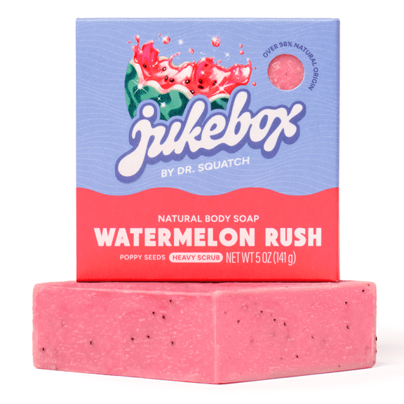 Jukebox Natural Bar Soap for Women, Watermelon Rush, 5 oz