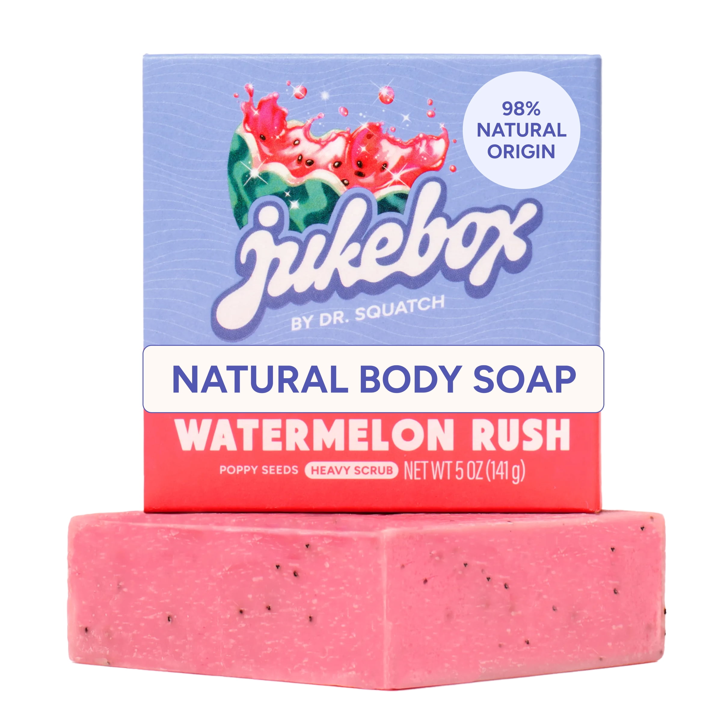 Jukebox Womens Bar Soap, Natural Bar Soap for Women, Watermelon Rush, 5 Oz