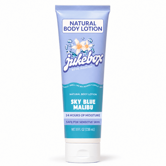 Jukebox Womens Natural Body Moisturizer Lotion, Hand & Body Lotion for Women, Sky Blue Malibu, 8 fl Oz