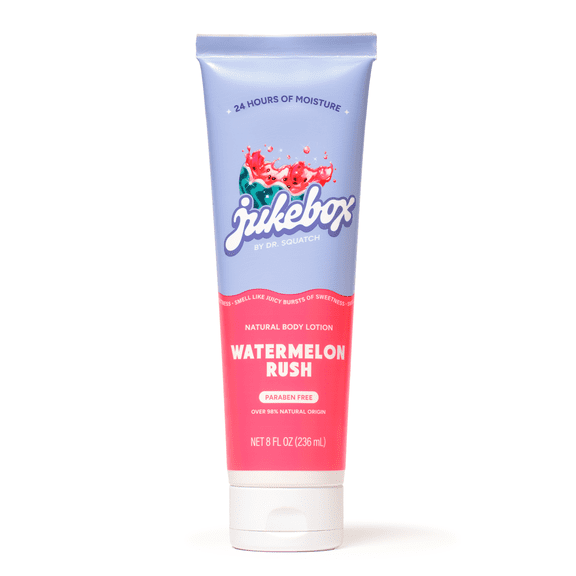 Jukebox Natural Women's Body Lotion  24-Hour Moisture  Safe for Sensitive Skin  Watermelon Rush, 8 fl oz