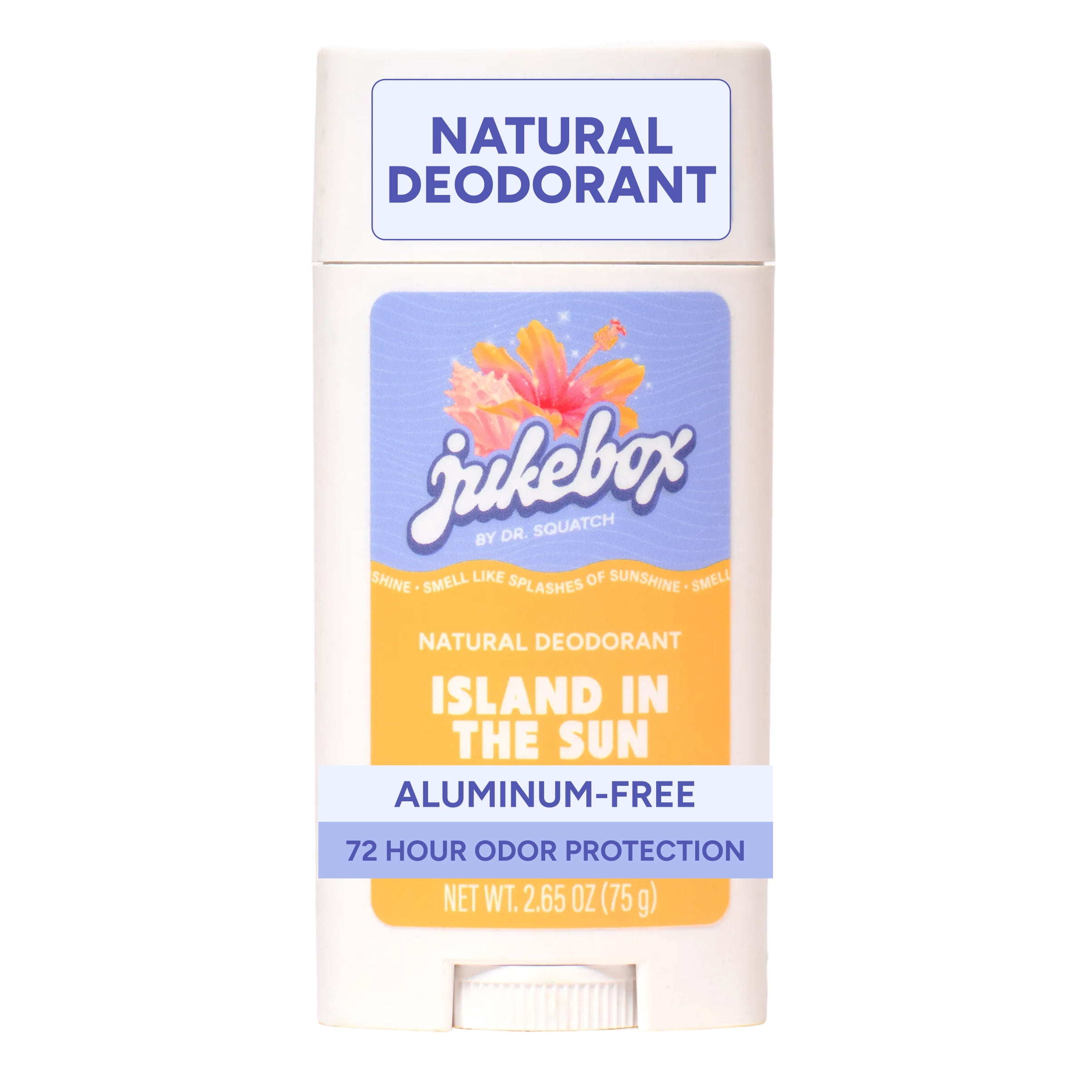 Jukebox Womens Aluminum Free Deodorant Stick, Natural Deodorant for Women, Island in the Sun, 2.65 Oz