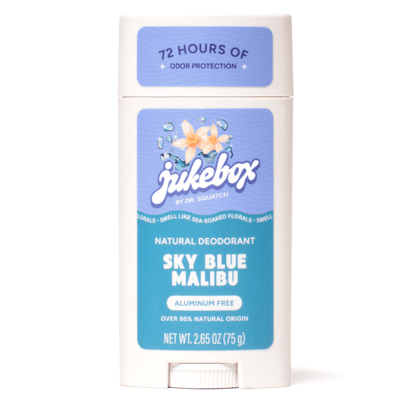 Jukebox Natural Womens Deodorant Aluminum-Free, Odor Protection Sky Blue Malibu, 2.65oz