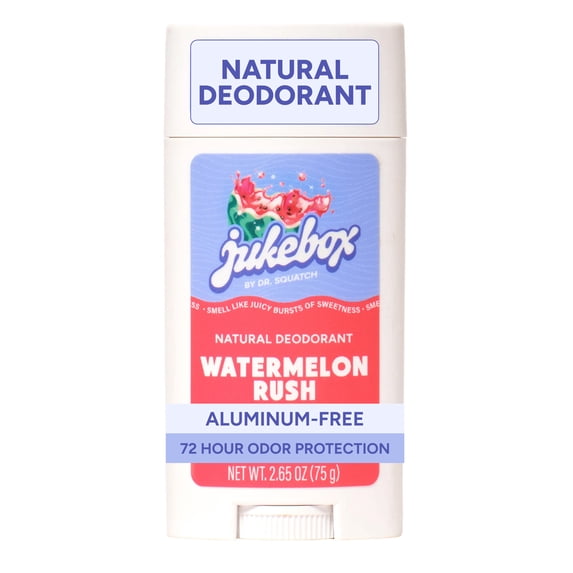 Jukebox Womens Aluminum Free Deodorant Stick, Natural Deodorant for Women, Watermelon Rush, 2.65 Oz